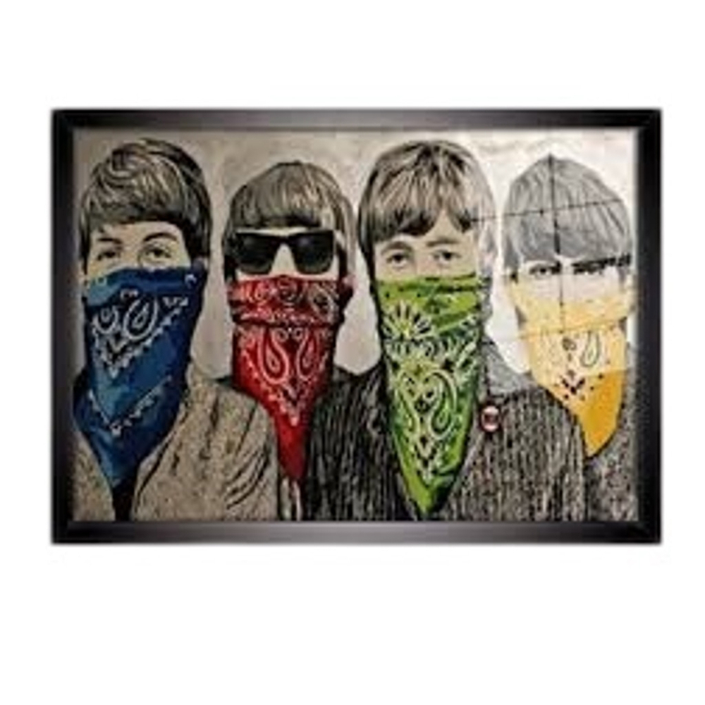BANKSY Beatles bandana poster 36x24